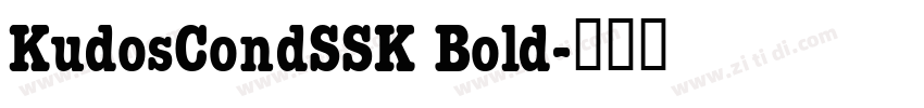 KudosCondSSK Bold字体转换